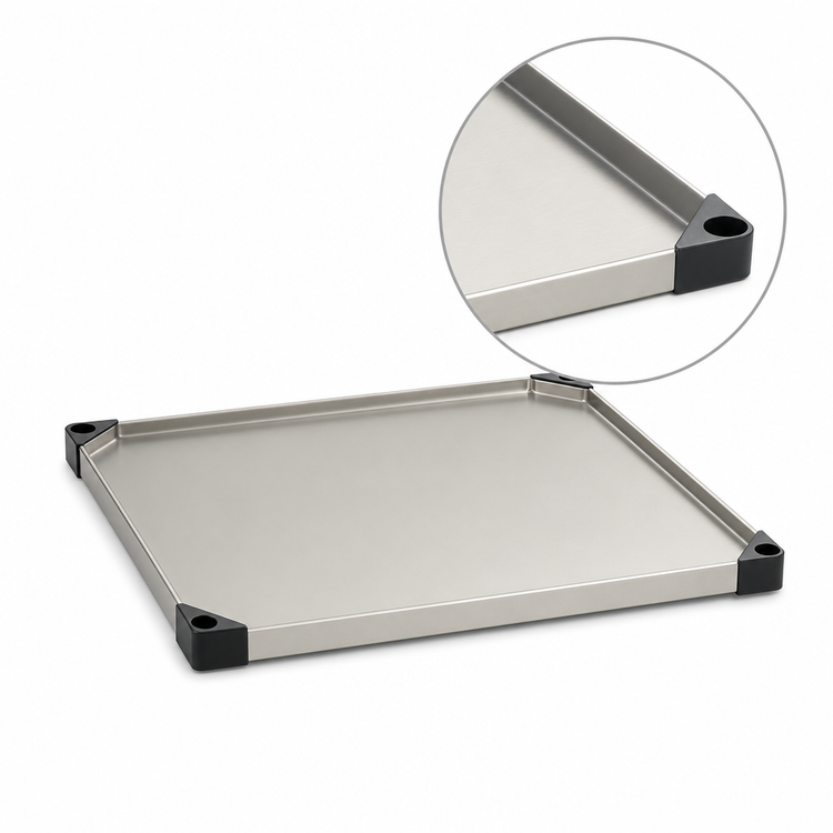 Product image #3 for Metro Super Erecta Flat Solid Stainless Steel Shelf, 24"W x 21"D