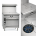 Thumbnail image #3 for Imperial Spec Series 36-Inch Heavy Duty Gas French Top Range with Two 18-Inch Tops and Open Cabinet Base