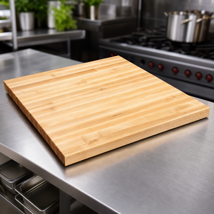 Product image #3 for Boos Block 24 x 25 Inch Kitchen Countertop, 1-1/2 Inch Thick, Blended Rails Edge Grain Northern Hard Rock Maple, Oil Finish