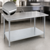 Thumbnail image #3 for Advance Tabco 72-Inch x 30-Inch 16 Gauge 304 Stainless Steel Work Table with Galvanized Undershelf