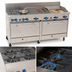 Thumbnail image #3 for Comstock-Castle 72-Inch Commercial Gas Range with 4 Open Star Burners, 24-Inch Griddle, 24-Inch Char-Broiler, and 2 Ovens