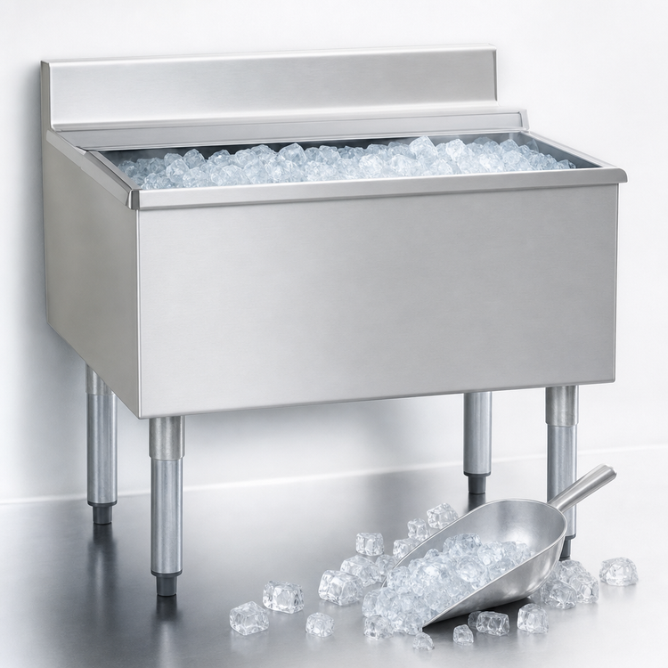 Product image #3 for Eagle Group 2200 Series 18-Inch Underbar Ice Bin/Cocktail Unit, 12-Inch Deep Liner, 65 lb Capacity
