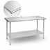Thumbnail image #3 for BlendPort® Deluxe Series 84-Inch W x 30-Inch D Flat Top Stainless Steel Work Table with Galvanized Base and Undershelf