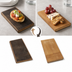 Thumbnail image #3 for American Metalcraft Carbonized Bamboo Rectangular Reversible Serving Board, 10 x 5-3/4 x 3/4 Inches
