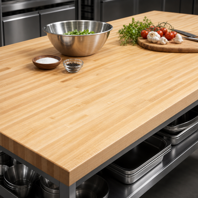 Product image #3 for Boos Block Northern Hard Rock Maple Blended Edge Grain Kitchen Countertop, 108 x 36 x 1-1/2 Inch, Penetrating Oil Finish