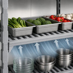 Thumbnail image #4 for Cambro Camshelving® Premium CPSK2454V1480 Vented Polymer Shelf Kit, 54"W x 24"D, Speckled Gray, Camguard