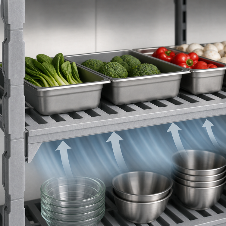 Product image #4 for Camshelving Premium 24-Inch Deep x 54-Inch Long Vented Shelf Kit with Camguard, Speckled Gray