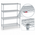 Thumbnail image #4 for EAGLEbrite 4-Tier Double-Mat Wire Shelving Starter Unit, 36W x 18D x 63H, Zinc Finish