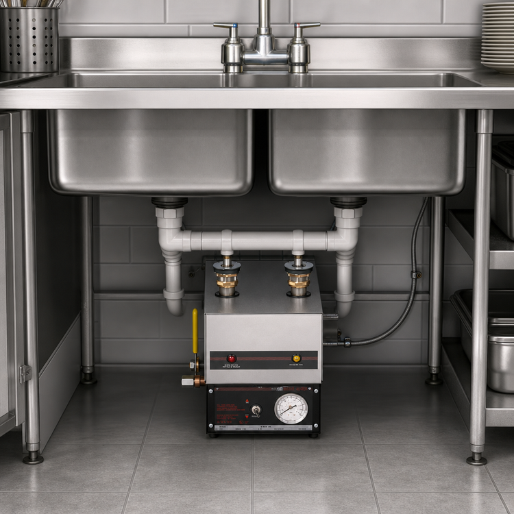 Product image #3 for Hatco 3CS-9-240-1-QS Quick Ship Electric Undersink Sanitizing Sink Heater, 9 kW, 240V, 1-Phase, for 21-Inch to 25-Inch Square Sink Areas