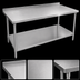 Thumbnail image #3 for John Boos Stallion 108-Inch x 36-Inch Stainless Steel Work Table with 1-1/2-Inch Rear Up-Turn and Adjustable Undershelf