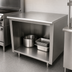 Thumbnail image #3 for Advance Tabco Special Value Series 60-Inch x 30-Inch Economy Flat Top Open Base Stainless Steel Work Table