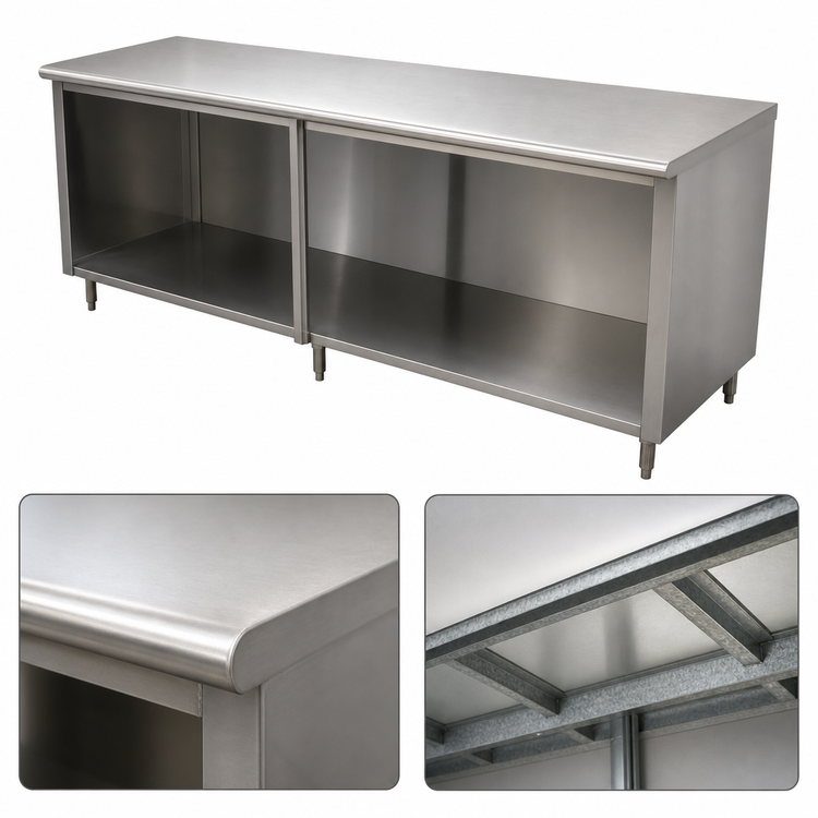 Product image #3 for Advance Tabco Special Value Series 120-Inch x 30-Inch Flat Top Open Base Work Table