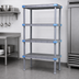 Thumbnail image #3 for Quantum Millenia 5-Shelf Solid Polymer Stationary Starter Shelving Unit, 48W x 21D x 62H, Gray