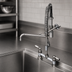 Thumbnail image #3 for T&S Brass Mini Deck-Mount Pre-Rinse Faucet with 12-Inch Swing Nozzle and Low-Flow Spray Valve