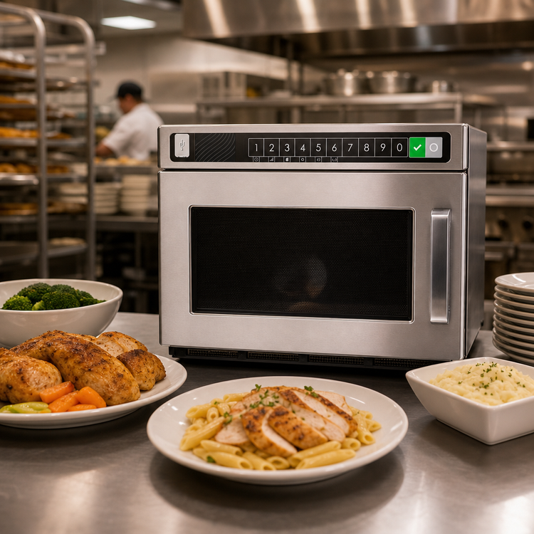 Product image #3 for Amana Commercial C-Max HDC1015 Heavy Volume Countertop Microwave Oven, 1000W, 0.6 Cu. Ft., Window Door