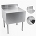Thumbnail image #3 for 24-Inch x 19-Inch Stainless Steel Underbar Filler Board with Flat Top and 4-Inch Backsplash