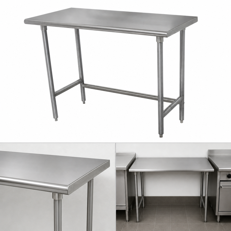 Product image #3 for Advance Tabco Special Value Series 72-Inch x 36-Inch 16-Gauge 304 Stainless Steel Flat Top Work Table