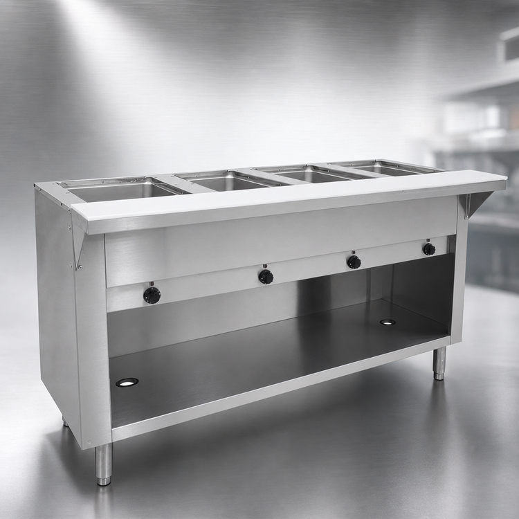 Product image #3 for Advance Tabco Triumph Supreme 4-Well Electric Hot Food Table, 120V, Stainless Steel