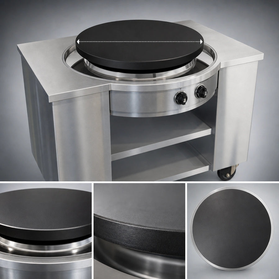 30-Inch Circular Seasoned Steel Cooking Surface