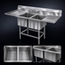 Thumbnail image #3 for Eagle Spec-Master FN Series Coved Corner Two-Compartment Sink with Right 18-Inch Drainboard, 63-1/2 Inch Wide