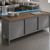 Thumbnail image #3 for John Boos EBSW7-30132 Enclosed Base Wood Top Work Table with Sliding Doors, 132 x 30 Inch