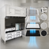 Thumbnail image #3 for Wells WVU-72SS Universal Ventless Hood System, 72-Inch Cooking Zone, Stainless Steel Stand