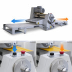Thumbnail image #3 for DoughXpress BakeryXpress DXP-CRS01 Countertop Reversible Dough Sheeter with 17-Inch x 67-Inch Conveyor, Stainless Steel Rollers