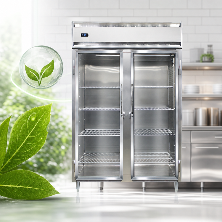 Product image #3 for Continental Refrigerator D2FSNSAGD Designer Line Two-Section Shallow Depth Reach-In Display Freezer
