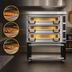 Thumbnail image #3 for PizzaMaster PM 843ED Triple-Deck Electric Pizza Oven with Hearth Stone Baking Surface