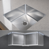 Thumbnail image #3 for John Boos Weld-In Undermount Single-Compartment Stainless Steel Sink, 24 x 24 x 12 Inches
