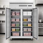 Thumbnail image #3 for Everest Refrigeration ESF2 Two-Section Reach-In Freezer, 48 Cu. Ft., Self-Contained Top-Mounted Refrigeration, Solid Locking Doors