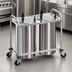 Thumbnail image #3 for Atlas Metal MOPD4-12 Mobile Open Frame 4-Tube Unheated Plate Dispenser
