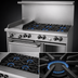 Thumbnail image #3 for Garland US Range U-Series 48-Inch Gas Restaurant Range with 6 Open Burners, 12-Inch Griddle, and Standard Oven