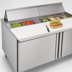 Thumbnail image #3 for Delfield 4464NP-12 64-Inch Two-Section Sandwich/Salad Prep Table Refrigerator with Cutting Board and 12-Pan Top