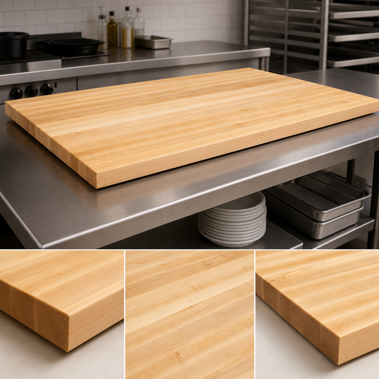 Product image #3 for John Boos Boos Block Northern Hard Rock Maple Edge Grain Kitchen Countertop, 144 x 27 x 1-1/2 Inches, Oil Finish