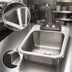 Thumbnail image #3 for BK Resources Deep Drawn 1-Compartment Drop-In Sink with Faucet and Basket Drain