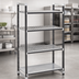Thumbnail image #3 for Cambro Camshelving Elements XTRA 4-Shelf Vented and Solid Stationary Starter Unit, 24W x 21D x 84H, Speckled Gray