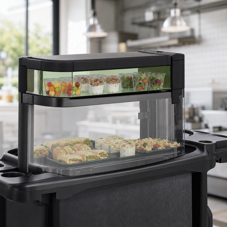 Product image #3 for Cambro CVC75DCE6 6-Inch Black Merchandising Display Extender for CVC75 Vending Cart