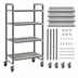 Thumbnail image #3 for Cambro Camshelving Elements XTRA 4-Shelf Vented Mobile Starter Unit, 18 x 60 x 70 1/4 Inches, Speckled Gray