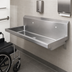 Thumbnail image #3 for BK Resources ADA Three-Station Wall-Mounted Hand Wash Sink with Basket Drain, 72 Inch Wide, 14/304 Stainless Steel