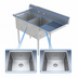 Thumbnail image #3 for Sapphire Manufacturing 2-Compartment Stainless Steel Sink with Right Drainboard