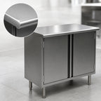 Thumbnail image #3 for Eagle Group Spec-Master CBH2436SE Enclosed Base Work Table with Hinged Doors, 36"W x 24"D, 14/304 Stainless Steel Top