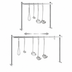 Thumbnail image #4 for 48-Inch Adjustable U-Shaped Table-Mounted Pot Rack with Double-Prong Hooks
