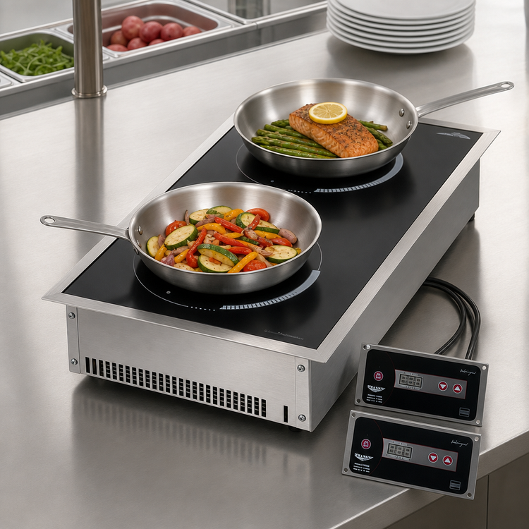 Product image #3 for Vollrath Professional Series Drop-In Front-to-Back 2-Burner Dual Hob Induction Range