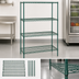 Thumbnail image #3 for Quantum 72 in. W x 36 in. D x 63 in. H Stationary Wire Shelving Starter Kit, 4 Shelves, Green Epoxy