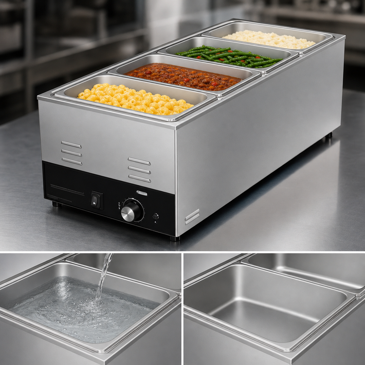 Product image #3 for Hatco CHW-43 Electric Countertop Food Warmer/Cooker, 4 x 1/3 Size Pan Capacity, Wet/Dry Operation