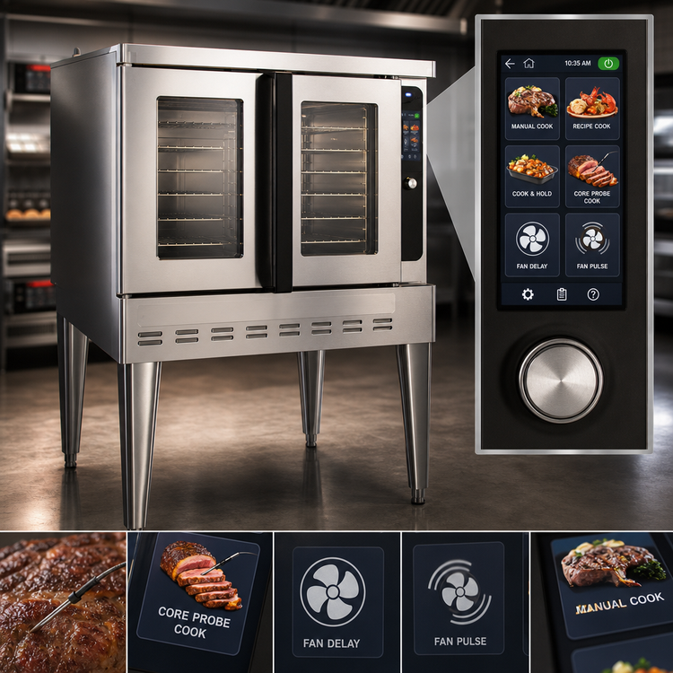 Product image #3 for Blodgett Premium Series DFG-200 SGL Single-Deck Full-Size Bakery Depth Gas Convection Oven