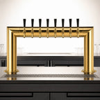 Thumbnail image #3 for Micro Matic USA PT4A-8PVDKR Pass-Thru 8-Faucet Countertop Glycol-Cooled Draft Beer Tower, PVD Brass Finish