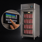 Thumbnail image #3 for Omcan USA 40298 Freestanding Meat Curing Cabinet, 150 kg Capacity, 35-5/8 in. Wide, Touchscreen Control, 304 Stainless Steel