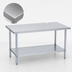 Thumbnail image #3 for Duke Stainless Steel Corner Work Table with Undershelf, 30 x 30 Inch, Flat Top